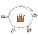 I ❤️ ........ Pulsera de plata Ciudades y Comunidades Autónomas (Barcelona)
