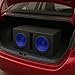Q Power Q Bomb Series 15 Inch Ported Car Subwoofer Sub Box Enclosure with Dual Vented Chamber Design and Black Bed Liner Spray Finish, Black