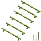 ESreake 6Pcs Bamboo Shape Solid Zinc Alloy Cabinet Knobs Handle pulls, Dresser Drawer Cabinet Cupboa