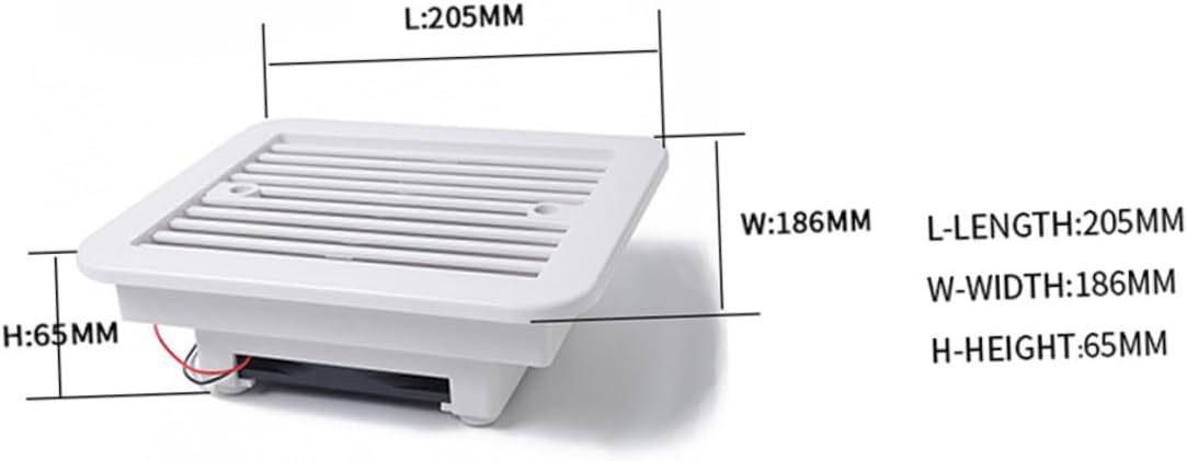 VALICLUD 12v 8-inch Rv Ventilation Fan with Blades Bathroom Air Vent Exhaust Fan for Rv Roof Ventilation and Replacement Part Quiet Operation and Kitchen