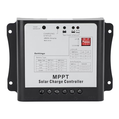 Régulateur solaire MPPT 15A boîtier robuste en aluminium et ABS durable