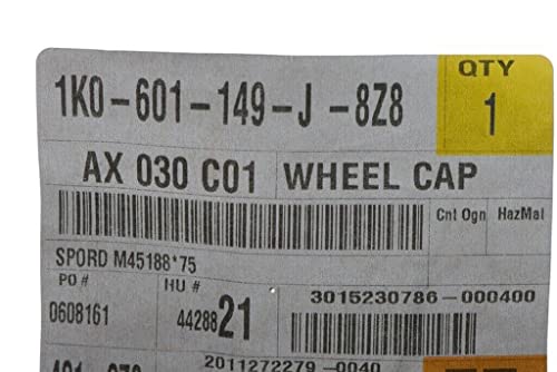 VOLKSWAGEN 1K0601149J8Z8 GENUINE OEM CENTER CAP - Thumbnail 3