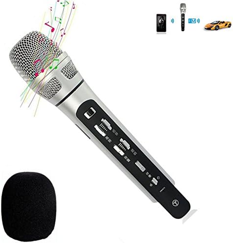 Handheld Protable Wireless Microphone Bluetooth FM Karaoke Car KTV Karaoke Microphone with Mic Speaker