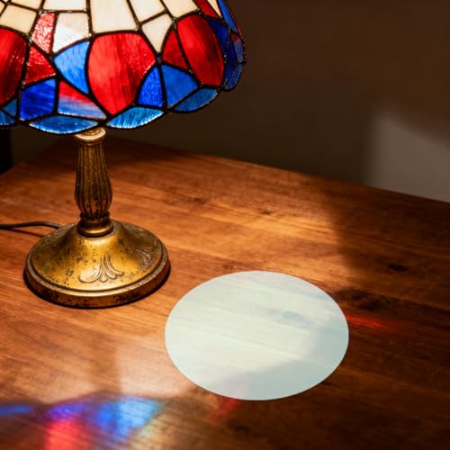 Homoyoyo 5 Stück Selbstklebende Farbfolien 15cm Rund Transparente Warmlicht Farbfilter für Glühbirnen Spot und Einbauleuchten Selbstgemacht Lichtdekor für Wohnzimmer und Feiern