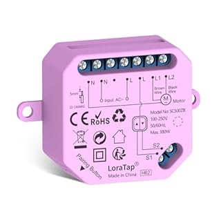 LoraTap Interruttore Tapparella ZigBee: Compatibile con Alexa, Controllo Vocale, Modulo di Comando Motori, Relè ZigBee 380W, Smart Life App - Timer Switch Persiane, Richiede LoraTap ZigBee Hub