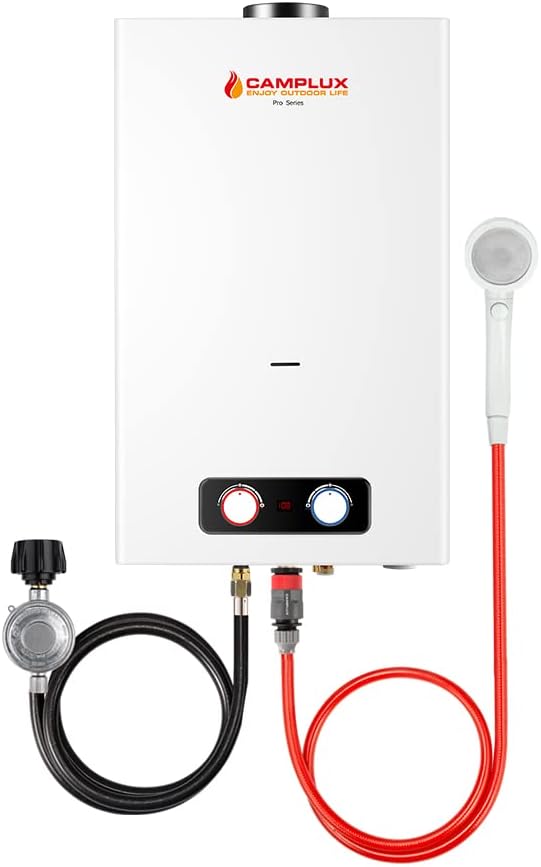 Tankless Water Heater Propane, Camplux 4.22GPM Propane Water Heater 110