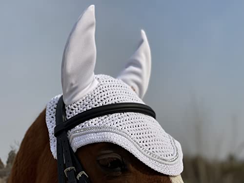 TGW RIDING Touca de orelha de cavalo/rede/chapéu/capucho/máscara de véu de mosca de cavalo capô de m