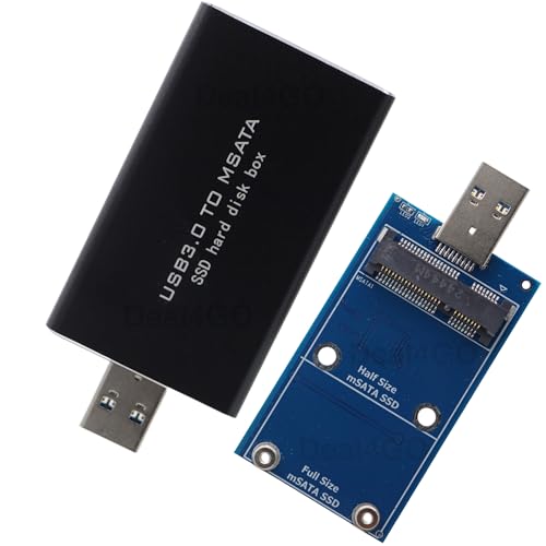 Boîtier mSATA en aluminium Deal4GO adaptateur SSD externe USB 3.0 finition noire élégante