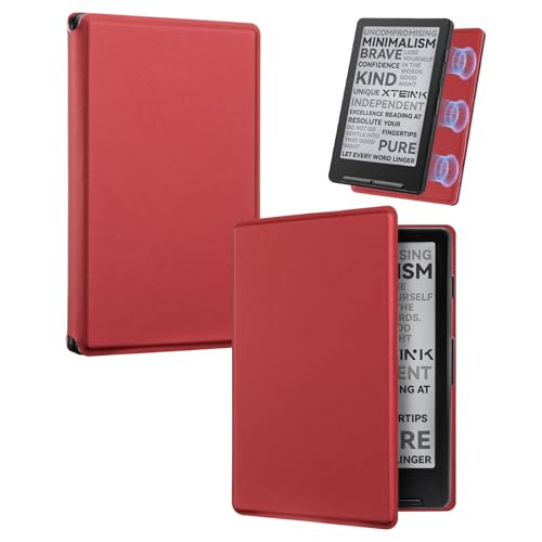 Image of CoBak Magnetic Case for XTEINK X4, Ultra-Lightweight Protective Cover for Xteink X4 E-Reader, Secure Magnetic Attachment(Red)