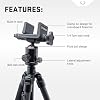 Axis Tripod - Lightweight, Compact Design - Includes Two Built-In Levels & Carry Bag
