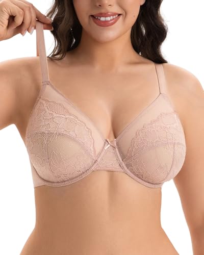 Vukoiswe Minimizer Bra for Women, Plus Size Full Coverage Underwire Bra - image 1