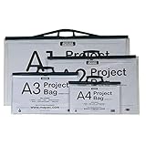 Artcare 11041003 Künstlermappe, 35 x 10 x 27 cm, A4, Synthetikmaterial, transparent, mit Kartenfach, 1 Stück