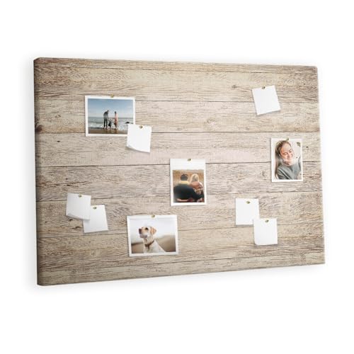 Tableau horizontal liège 120x80 cm avec cadre en bois naturel pour bureau