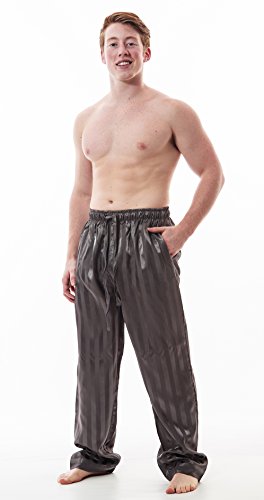 Up2date Fashion Men's Classic Striped Satin Lounge Pants3