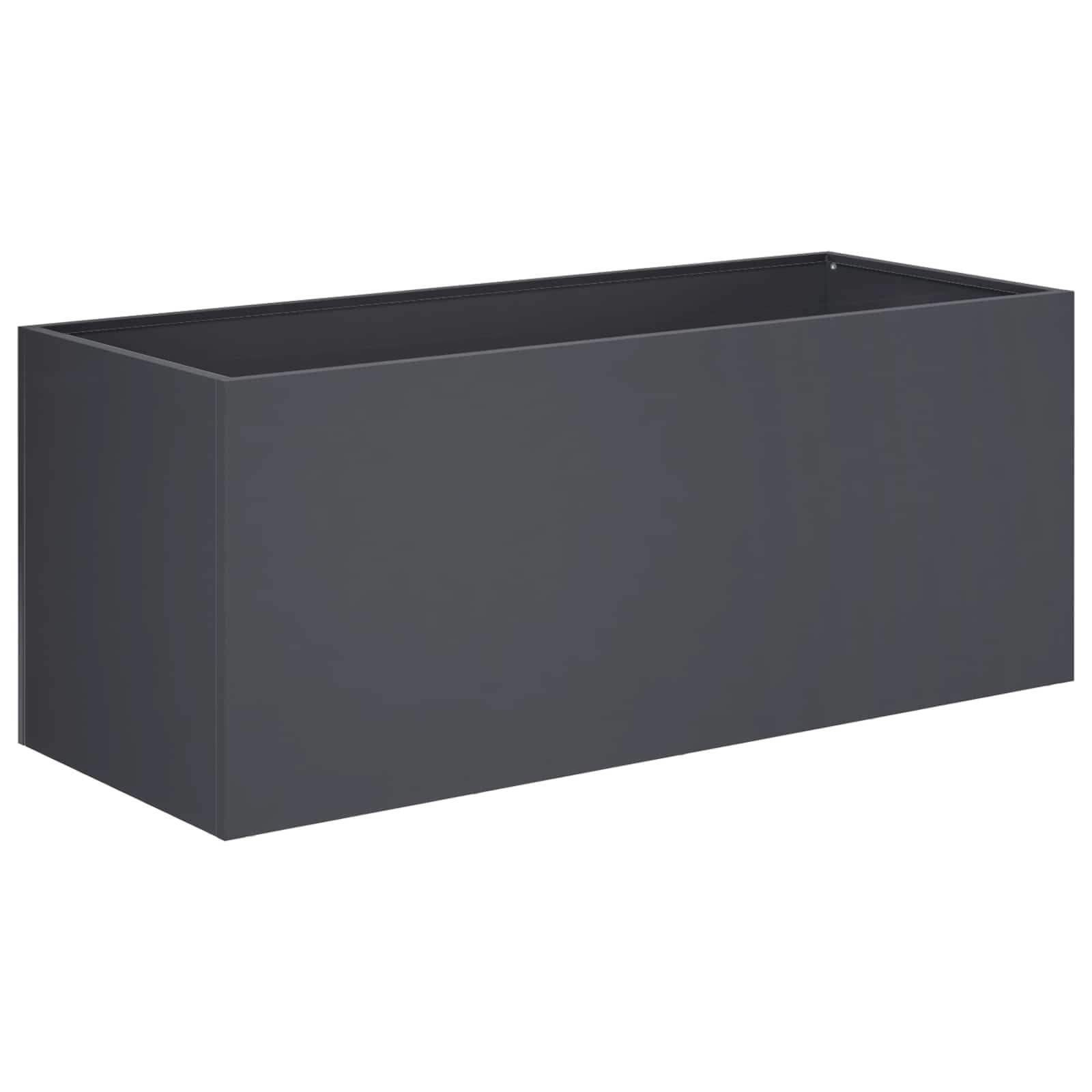 vidaXL Garden Planter Anthracite 100 x 40 x 40 cm Cold-rolled Steel