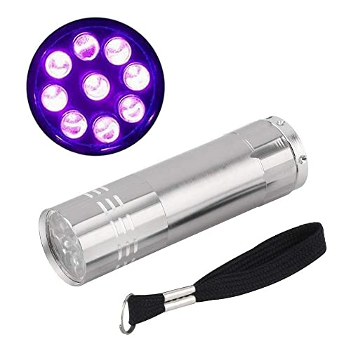 Mini Lanterna Luz Ultra Violeta Com 9 Led Portátil Camping Várias Cores
