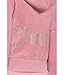 Juicy Couture Women's Solid Classic Juicy Hoodie with Back Bling Rose, X-Small