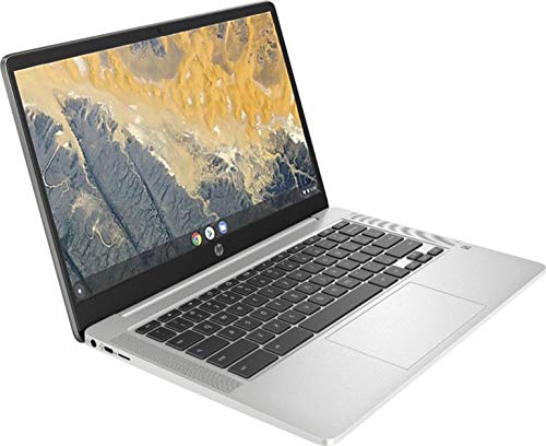 Image of HP 14-inch Chromebook, Intel Quad-Core Pentium Silver N5000 Processor Up to 2.70Ghz, 4GB Memory, 64GB SSD Storage, Webcam, WiFi, Bluetooth, Chrome OS (Renewed)