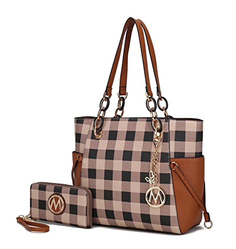 Image of MKF Collection Women's Tote Bag With Wristlet Wallet Bag, Vegan Leather Handbag Purse Set by Mia K