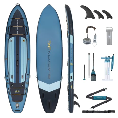 iROCKER Blackfin Model XL 7.0 Inflatable Stand Up Paddle Board Premium SUP and Accessories Made for All Skill Levels, Enhanced Stability - Mariner