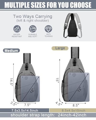 Image of Crossbody Bags for Women Men Trendy Sling Bag Bakpack Casual Chest Bag with Convertible Shoulder Strap steel Stainless Steel Paint