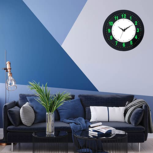Image of Elica Round Analog Wall Clock with LED Back Light (Green)