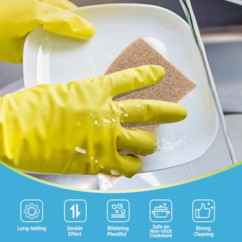 Image of AIDEA Sponges Kitchen, 9Count, Dish Sponges Non Scratch, Natural Sponge for Non-Stick Cookware, Cellulose Scrub Sponge for Dishes, Cleaning Power for Kitchen, Bathroom, Household