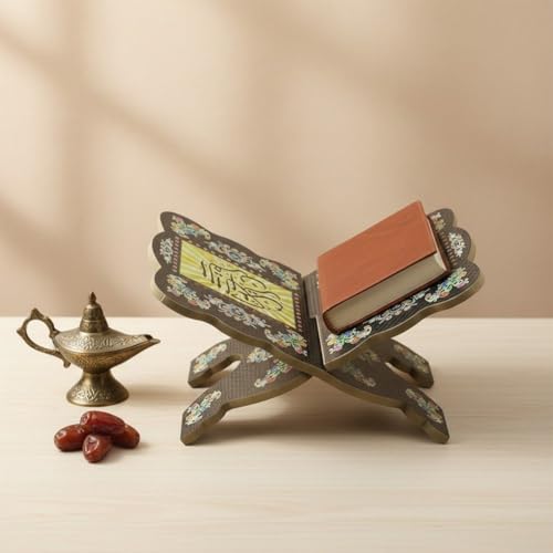 Soporte de madera para libros Dianzan desmontable y expositor de Biblia o Corán 5