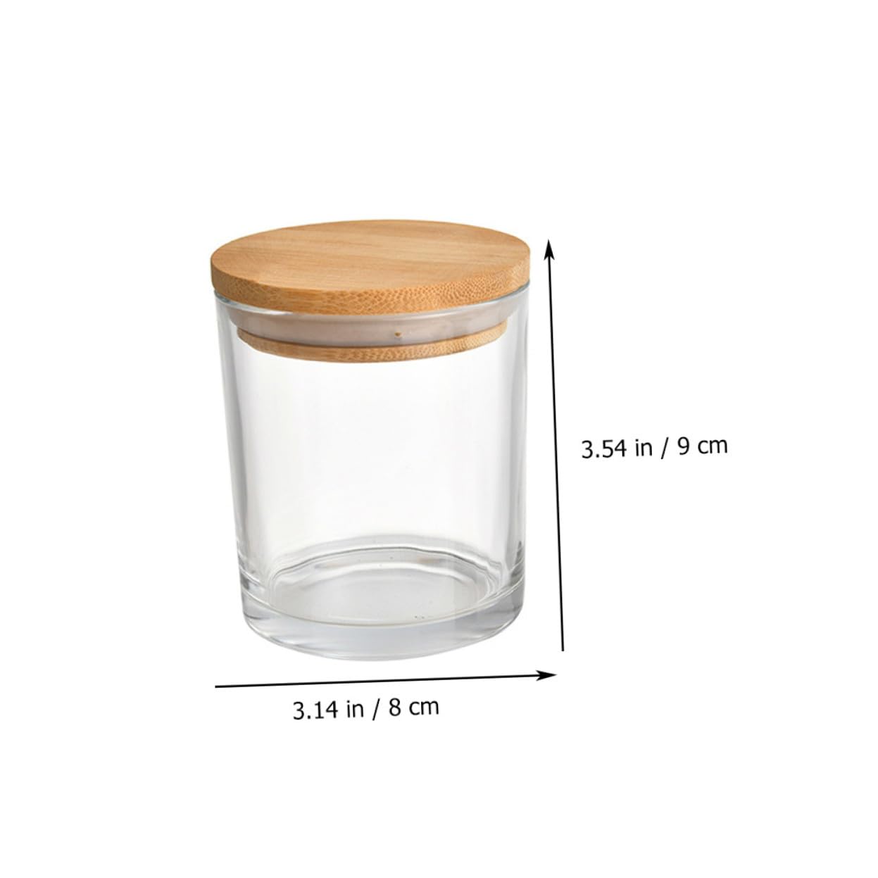 Glas Kerzendosen Elegantes Design Luftdicht Verschlossen 5 Stück mit Deckel zum Kerzenmachen für Selbstgemacht Duftkerzen und Dekoration im Zuhause