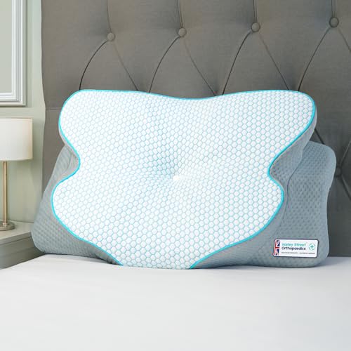 Harley Street Orthopedic Neck Support Pillow (Large) | Ergonomic Cervical Pillow | Orthopaedic Memory Foam Pillow for Side Sleepers | Hypoallergenic & Machine Washable