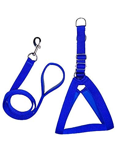 RvPaws Combo 1.25 inch Dog Adjustable Chest Belt Padded Body Harness with Leash for All Breed Dogs and Puppies (Blue) - X-Large (B0BN6B443S) Amazon Price History, Amazon Price Tracker