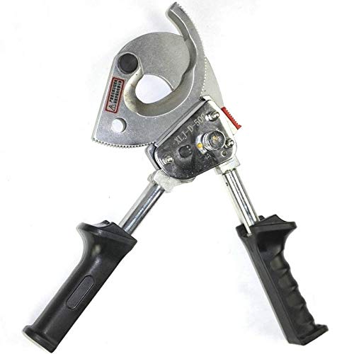 Heavy Duty Ratchet Cable Cutter Cut Up to 500mm2 Ratcheting Wire Cut Hand Tool, Black + Silver - Image 3