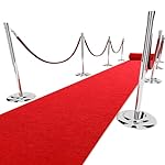 3x10 ft Extra Thick Red Carpet Runner for Party & Events,Festival Celebration,Prom Proposal & Wedding, Graduation Ceremony, Award Ceremony,VIP Reception,Heavy-Duty Red Rug