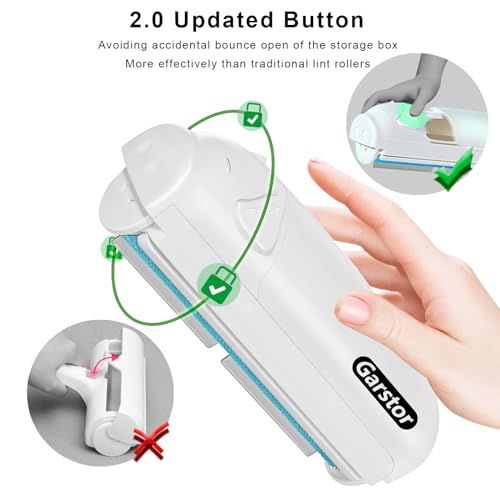 Garstor Pet Hair Remover Roller, Reusable Lint Roller for Pet Hair, Cat Dog Hair Remover for Furniture, Sofa, Carpet, Bedding, Self Clean Lint Roller-Blue - Image 4