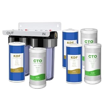 SimPure DB10C-2KDF 2-Stage Water Filters with CTO and KDF Replacement Filter Cartridges