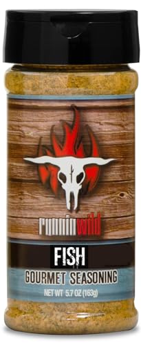 Image of Fish Seasoning | Premium Seafood seasoning w /gourmet spices and natural lemon flavor | Runnin' Wild Foods, 5.7 ounces
