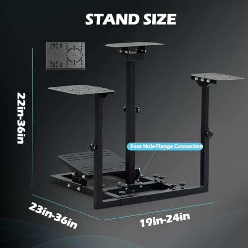 Anman Flight Racing simulator cockpit Wheel Stand Dual-Purpose Fit for Logitech Shifter Joystick Pedals,Thrustmaster/Hotas Warthog, Only Include Flight Joystick Mount Three Sizes Shift Lever Panels