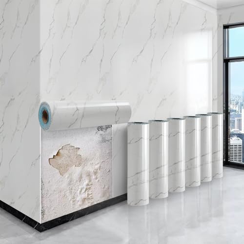 6 Rolle Küchen Fliesenaufkleber, Weiß Fliesenaufkleber 300x40cm Badezimmer Selbstklebende Fliesendekor Aufkleber Backstein zum Küche Esszimmer Bad Fliesenfolie Deko