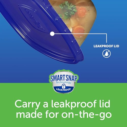 Ziploc recipientes de preparação de refeições para armazenamento de alimentos com tecnologia smart s