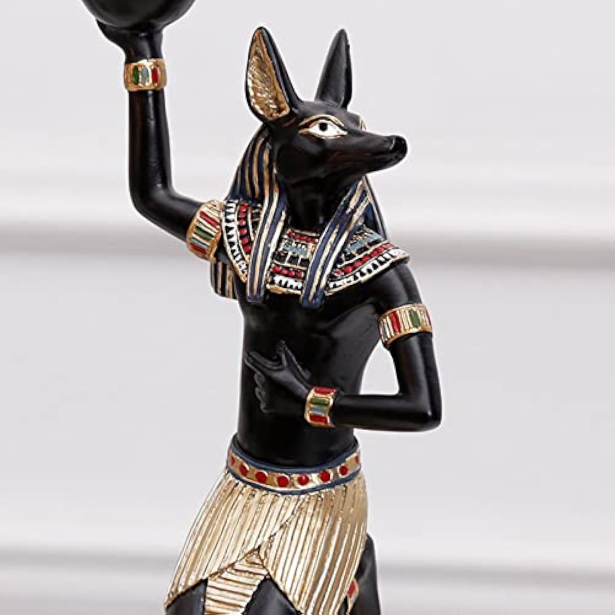 Ancient Egypt Candle Holder Statue for Dinner Decor