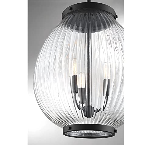 Savoy House 7-171-3-89 Welles 3-Light Pendant Light In Matte Black (16" W X 19" H) #TOP5
