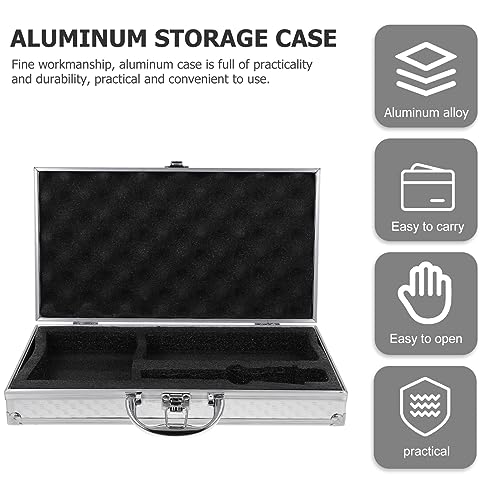 Small Aluminum Toolbox Portable Metal Case for Men Briefcase for Men Locking Mechanism and Reinforced Corners4