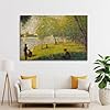 Georges Seurat Works (Study for A Sunday on La Grande Jatte) RuralVintage Art Painting Printed Hanging Canvas Wall Poster 12x18inch(30x45cm) #2