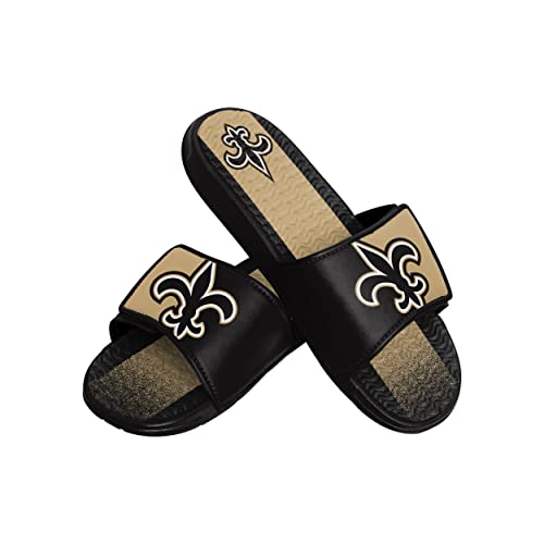 FOCO New Orleans Saints NFL Mens Team Stripe Gel Slide - S