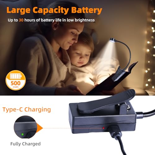 Luces de lectura recargables a granel mini linternas compactas 3 modos brillo para niños 6