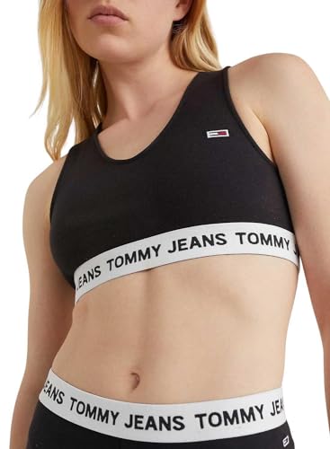 Haut Tommy Jeans femme noir en taille L au design minimaliste