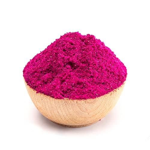 Freeze Dried Dragon Fruit Powder 100g - Finely Milled Dehydrated from Frozen Pink Pitaya Powder - Edible Tropical Powder for Cakes, Desserts, Ice Cream, Porridge Oats - Red Dragon Fruit Baking Powder
