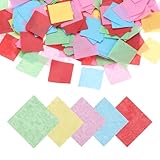 Rebower 5000 Pcs 1 Inch Tissue Paper Squares 5 Assorted Colors Confetti Precut Craft Paper, Colorful Tissue Paper Bulk, [for Art Crafts, DIY Scrapbooking, Wedding Birthday Party]