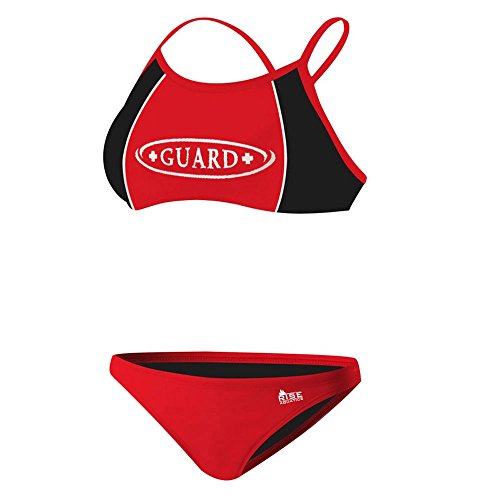 Rise Guard Poly Splice Bikini (Small, red/Black)