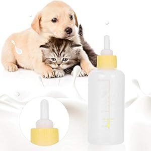   6PCS-Set-Pet-Puppy-Kitten-Feeding-Bottle-Small-Dog-Cat-Milk-Nursing-Care-Kit-Liquid-Feeding-Supplies-60ml-with-Replacement-Nipples-kitten-bottle-feeding-kit-Yellow